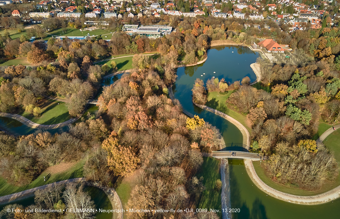 13.11.2020 - der Ostpark mit See und Biergarten in Neuperlach